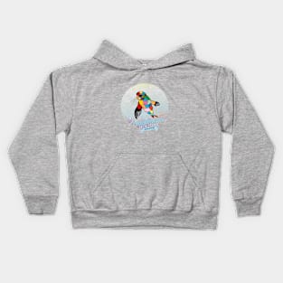 León Marino de Galápagos en colores Kids Hoodie